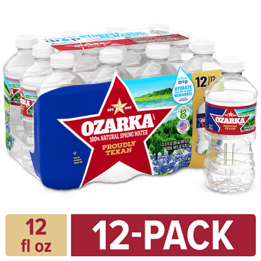 Ozarka Texas Spring Water, 12 fl oz, 12 Pack Plastic Bottles