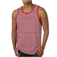 thumbnail image 2 of Handshe Striped Printed Crew Neck Tank Top for Men - Perfect for Gym & Workouts, 2 of 5