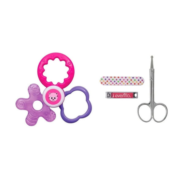 Estuche Manicure + Mordedera Evenflo Rosa