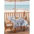 thumbnail image 2 of Outdoor Table Cloth with Umbrella Hole and Zipper, Blue Yellow Palm Tree Waterproof Rectangle Tablecloth 54"x80", Summer Botanical Tropical Washable Table Cover for Outside Party Patio Picnic, 2 of 7