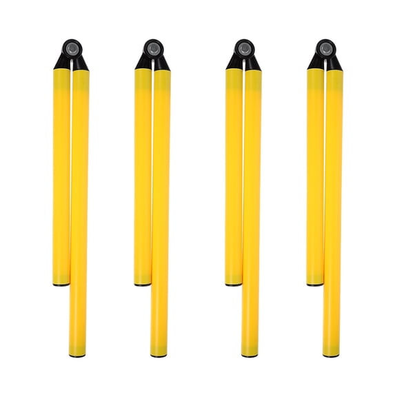 EXHUMKY 4-Pack Yellow Soccer Training Agility Poles with ABS Metal for Practice and Skill Development
