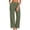 Army Green, variant on Zulora Women's High Waist Wide Leg Pants Drawstring Hem Casual Jogger Trousers with Pockets Loose Fit for Daily Workout