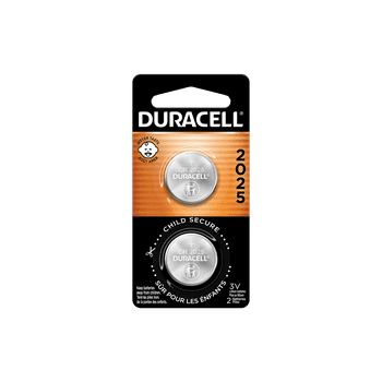 Duracell 2025 Lithium Coin Battery 3V, Bitter Coating Discourages Swallowing, 2 Pack