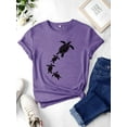 thumbnail image 4 of ZXSXSY Sea Turtle T-Shirts for Women Beach Graphic Tees Funny Animal Print Shirt Casual Vacation Tops, 4 of 6
