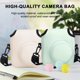thumbnail image 4 of SUSUchens - Funda protectora para cámara, a prueba de polvo, golpes, antiarañazos, orificios de posicionamiento precisos con cuerda para colgar, para Instax Mini12, color verde claro, 4 of 8
