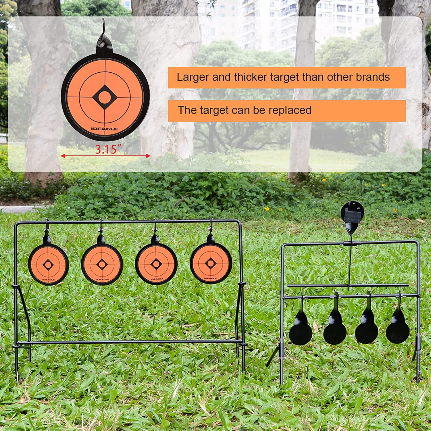 BB Gun Targets Heavy Metal Spinning Pellet Shooting Target for .177 .20 Caliber