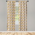 thumbnail image 3 of Ambesonne Cartoon Curtains, Caricatures Jungle, Pair of 28"x63", Multicolor, 3 of 5