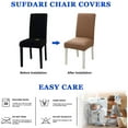 thumbnail image 5 of 4Pcs Dining Chair Covers Stretch Chair Covers Chair Slipcover Chair Covers for Dining Room Home Restaurant, 5 of 5