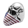 thumbnail image 4 of Anillos de motociclista con calavera dominante, estilo occidental, con máscara de bandera multicolor, 4 of 9