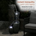 thumbnail image 6 of Alpine Corporation 42" Tall Outdoor 4 Tier Stone Bowl Electric Fountain with LED Lights, 6 of 12