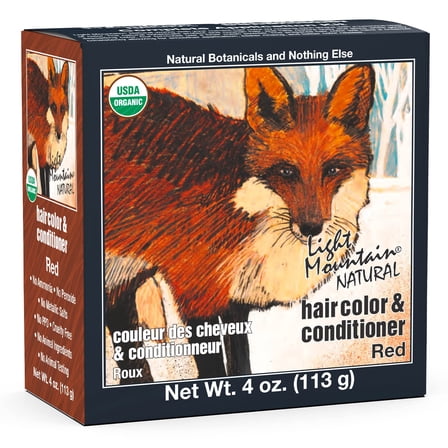 Light Mountain Natural Hair Color And Conditioner, Red - 4 Oz