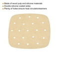 thumbnail image 4 of Uxcell 6.5 inch Air Fryer Parchment Paper, 200pcs Square Baking Paper Liners for Air Fryer Pan Baking Roasting, Brown, 4 of 5