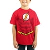 The Flash Lightning Bolt Youth Red Graphic Tee-Medium