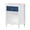 White+Navy, variant on PAPROOS Nightstand with Drawer and Open Shelf, Small Bedside Table, Modern Night Stand End Table for Bedroom, Kids Room, Girls Room, Dorm, White