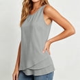 thumbnail image 3 of HAiming Cotton Linen Tank Tops for Women Sleeveless Tiered Shirts Comfy Loose Solid Color Casual Scoop Neck Tee Summer Vacation Tops, 3 of 6