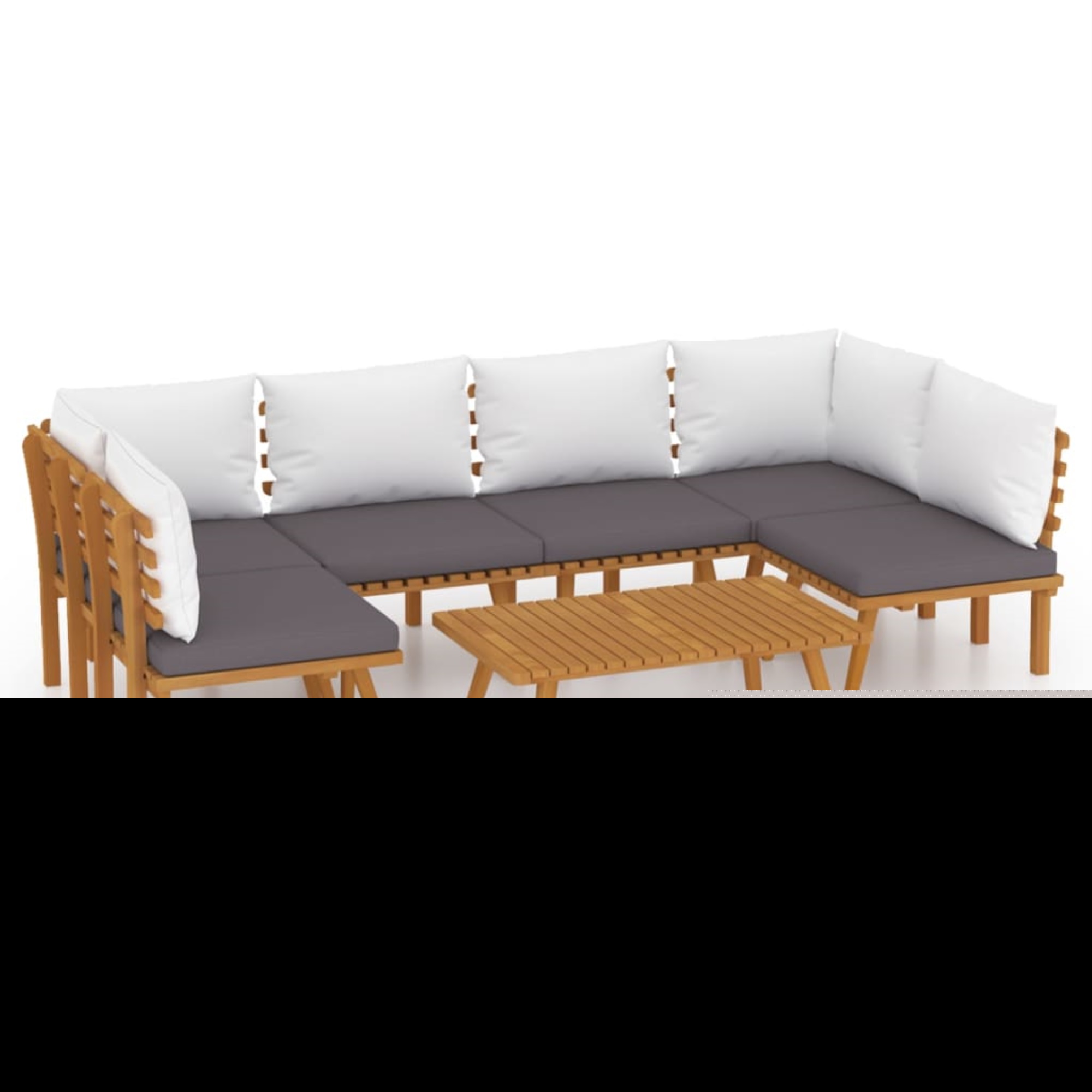 thumbnail image 3 of Casafoyer 7 Piece Patio Lounge Set with Cushions Solid Acacia Wood, 3 of 3