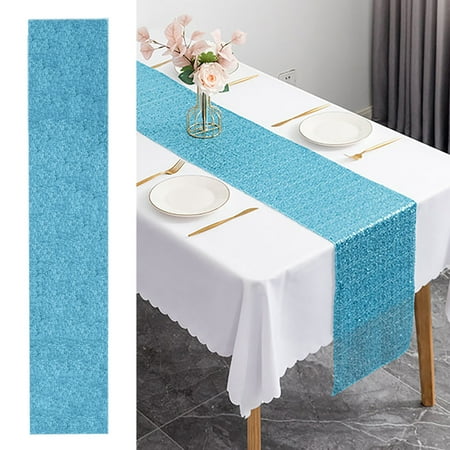 

Huilaibazo Square Sequin Tablecloth 11.8 X 70.9 Glitter Sequin Sequin Fabric Tablecloth Shiny Tablecloth Cover For Birthday Wedding Party Tablecloth