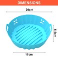 thumbnail image 2 of Freidoras de aire Bandejas de silicona para hornear Freidoras de aire reutilizables Insertos de silicona redondos para freidoras de aire para una fácil limpieza, 2 of 5