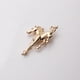 thumbnail image 5 of Pequeño Animal liso Broche de caballo Insignia Boda Nupcial Art Plata / Oro Zulema Broche nupcial, 5 of 7