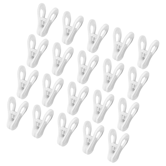 WHAMVOX 30Pcs Clothes Pins Secure Grip Plastic Clothespins for Skirt Pants Hangers and Outdoor Use
