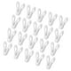 thumbnail image 4 of BRIGHTFUFU 30 pinzas de plástico multiusos para perchas, pinzas para ropa, pinzas para los dedos para perchas de plástico, perchas para faldas y pantalones, color blanco., 4 of 8