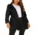 thumbnail image 3 of Imperméable Léger pour Femmes Veste Imperméable à Capuche Veste de Randonnée en Plein Air Vestes de Pluie Longue Active Rainwear, 3 of 8