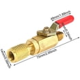 thumbnail image 5 of ThreeH 3pcs R12 R22 Shut Off Valves Air Conditioning Refrigerant Brass 1/4 SAE On-Off Valve for AC HVAC Refrigeration Straight Ball Valve, 5 of 5