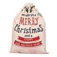 thumbnail image 1 of HEVIRGO Large Capacity Adjustable Christmas Bag Santa Claus Elk Pattern Canvas Gift Drawstring Bag Party Supplies, 1 of 10