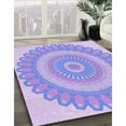 thumbnail image 3 of Ahgly Company Machine Washable Indoor Rectangle Transitional Purple Mimosa Purple Area Rugs, 2' x 3', 3 of 7