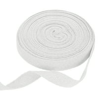 Uxcell Cotton Twill Tape Ribbon 5/8" 11 Yard Herringbone Webbing Tape, White