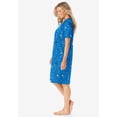 thumbnail image 3 of Dreams & Co. Plus Size V-Neck Short Sleeve Knee-Length Cotton Sleepshirt, 3 of 6