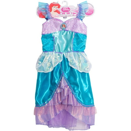 Disney Princess Ariel Ruffle Dress with Cameo - Walmart.com