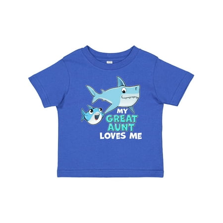 

Inktastic My Great Aunt Loves Me with Cute Sharks Gift Baby Boy or Baby Girl T-Shirt