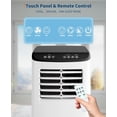 thumbnail image 3 of Portable Air Conditioners, 8000 BTU AC Unit with Remote Control, Drainage-Free Cooling, 24H Timer, 4 Modes Quiet Air Conditioner for Bedroom, Office, Window Kit Included, Black, 3 of 7