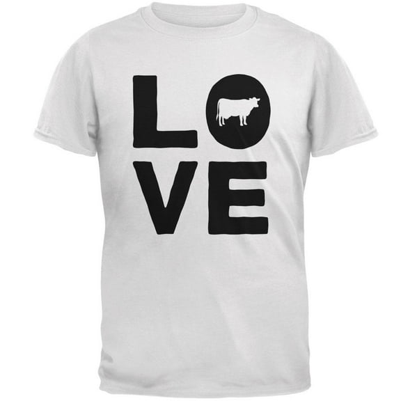 Cow Love Mens T Shirt White 4X-LG