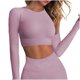 thumbnail image 3 of ICHUANYI Clearance Color Long Thread Quick Drying Tight Fitness Yoga Suit Fitness Set ICHUANYI "ICHUANYI", 3 of 8
