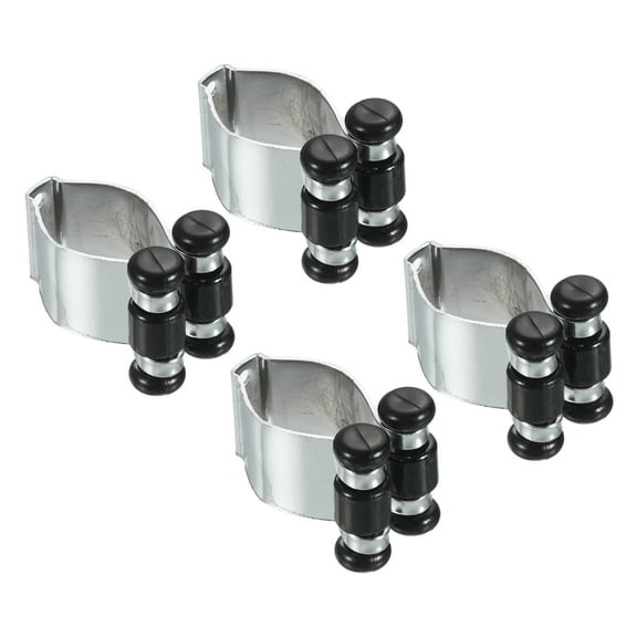 Uxcell Wall Mount Metal Pool Cue Clips Billiards Stick Holder Rack Clips, Silver Tone 4 Pack