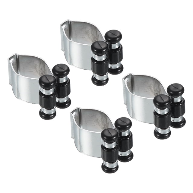 Clip de pared de metal para tacos de billar Uxcell, soporte para tacos de billar, tono plateado, paquete de 4