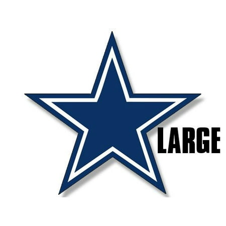 Fan Club Sticker - LARGE Blue Star Dallas Cowboys Colors Sticker (logo big dak fan)