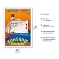 thumbnail image 2 of Sunshine Cruises - Lamport & Holt Line - Vintage Ocean Liner Travel Poster c.1930s - Master Art Print 10in x 14in, 2 of 4