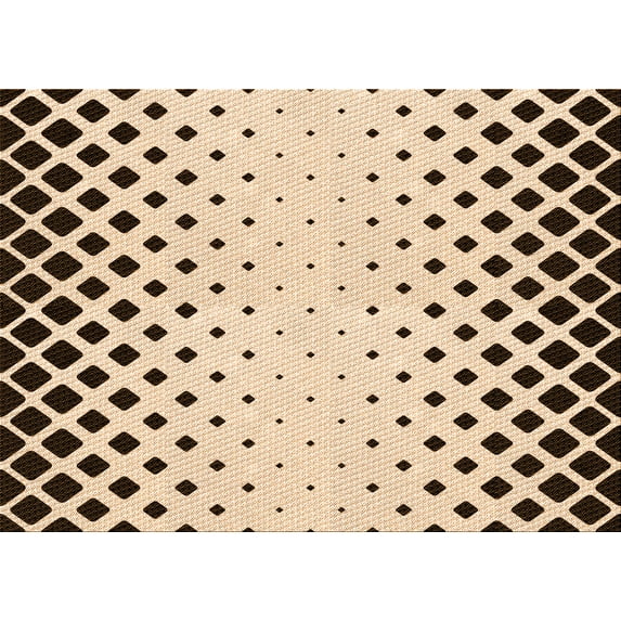Ahgly Company Indoor Rectangle Patterned Sienna Brown Area Rugs, 7' x 9'