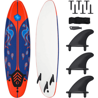 Liquid Shredder SB5ft8 ELEMENTYW Element Soft Surfboard - Yellow&