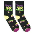 thumbnail image 3 of Crazy Socks, Mardi Gras Women's Cute Socks, Fun Colorful Print, 3 of 5