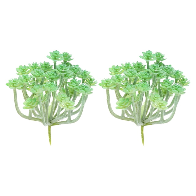 Plantas suculentas artificiales mini Uxcell sin maceta, suculentas falsas, suculentas texturizadas realistas, verdes, paquete de 2