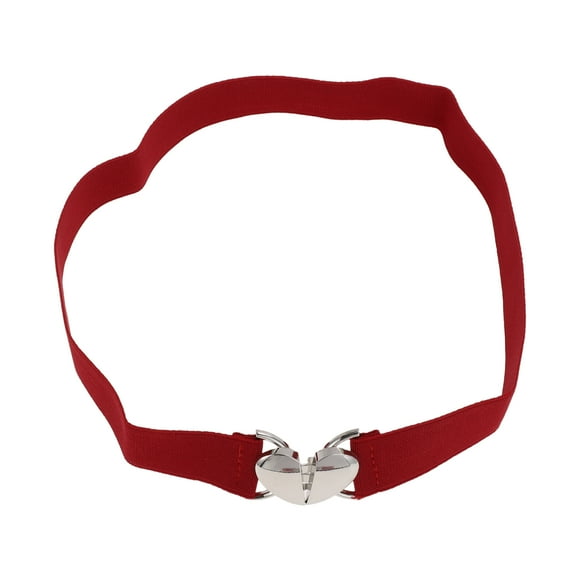 Cinturón ajustable de 1 pieza con patrón de corazón en rojo de Unique Bargains