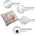thumbnail image 4 of Nawypu Vintage Floral Throw Pillow Covers Set of 2 Decorative Rose Art Couch Pillow Cases Farmhouse Shabby Chic Pink Peony Outdoor Cushion Cover for Bedroom Living Room Sofa, 2pcs, 4 of 6
