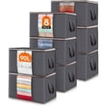 thumbnail image 1 of Bolsas de almacenamiento Lifewit, 90 L, paquete de 8 organizadores de armario con tapas, color gris, 1 of 8