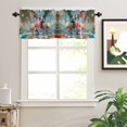 thumbnail image 2 of Christmas Ocean Valances for Windows Snowman Beach Flamingo Palm Abstract Art Rod Pocket Curtain Valance Window Treatment Short Curtains for Kitchen Living Room, 58"x16", 2 of 5