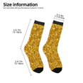 thumbnail image 2 of Fuzoiu Gold Glitter Print Kids Socks For Boys Girls,Grip Crew Socks with Non Slip,Lightweight Stretch Crew Socks,Toddlers Crew Boot Socks, 2 of 5