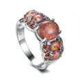 thumbnail image 2 of Minnieouse Anillo gran piedra ovalada moda encanto joyería dedo accesorios Iris piedra de nacimiento mujeres boda compromiso propuesta Accesorios de disfraces Naranja 7 # Minnieouse AP014923-09, 2 of 6